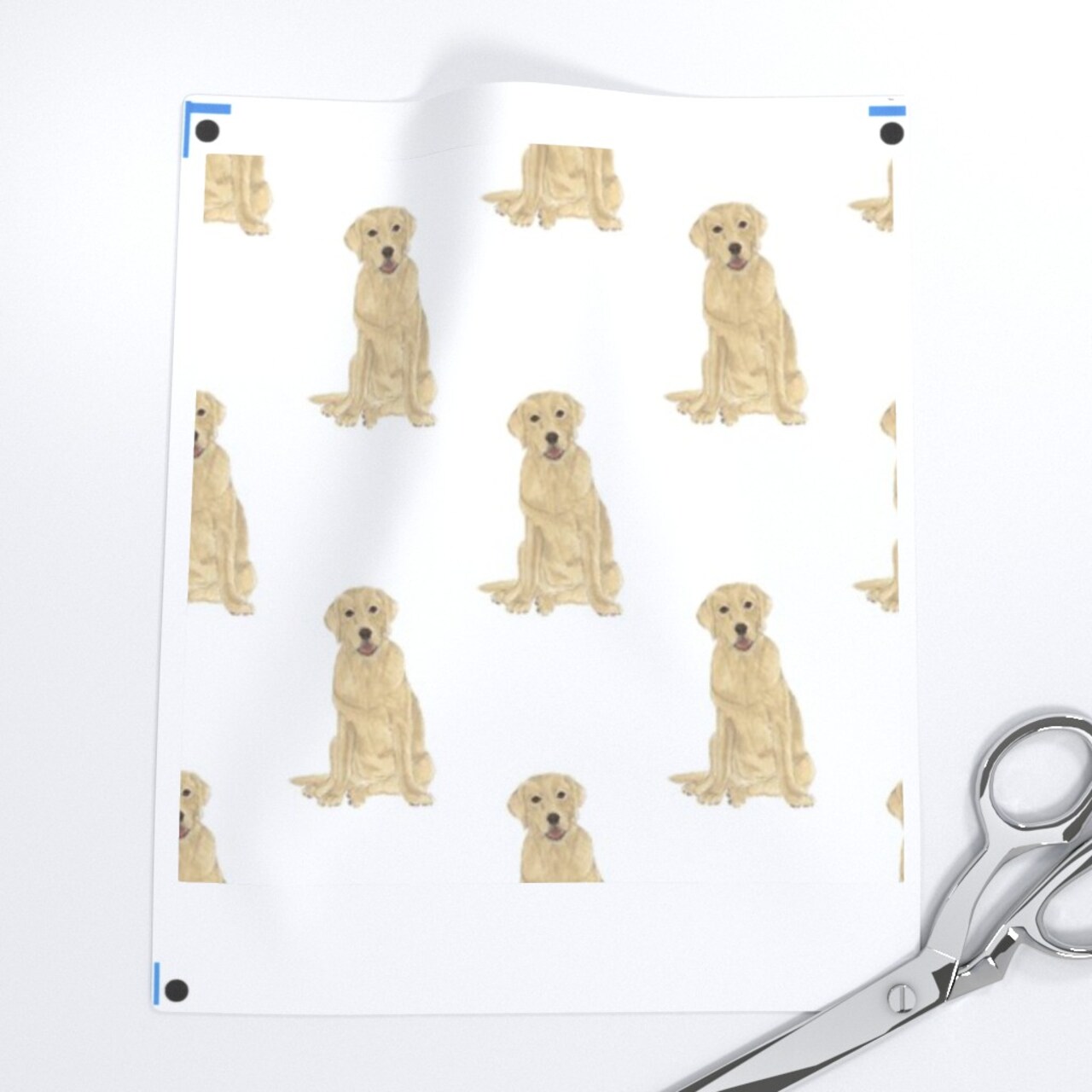 Illustrated Labradors Yellow Lab Cute Whimsical Dog Animal Lover Dogs Custom Printed Fabric by Spoonflower Various Fabrics by the Yard or Fat Quarter
